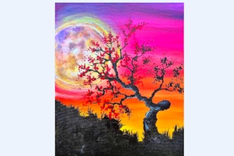 Paint Nite: Blossoms on a Hill